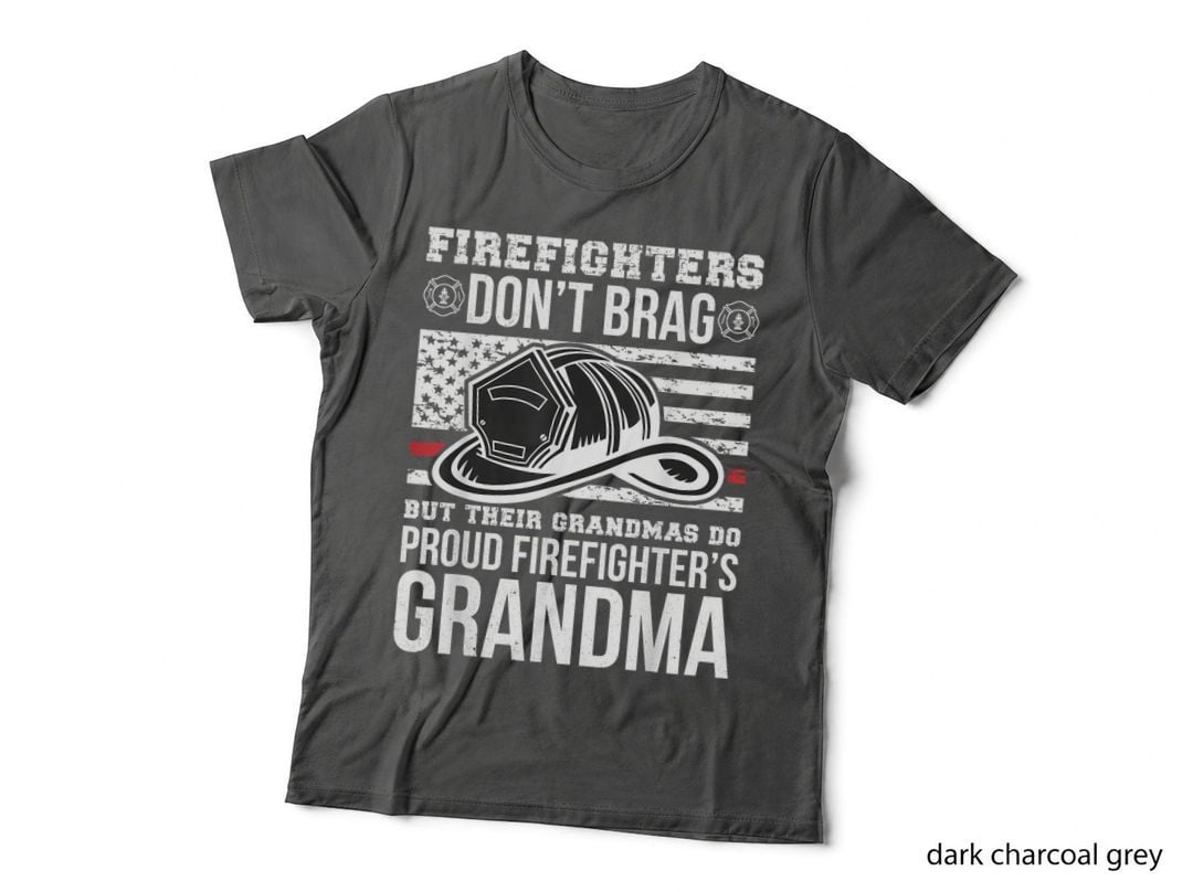 Proud Firefighter's Grandma T-Shirt, Funny Fireman Grandma