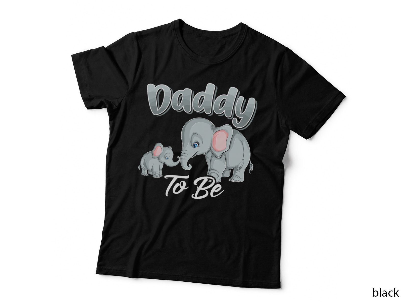 Soon Daddy to Be Elephants T-Shirt, Baby Shower Gender Reveal, Men's Apparel