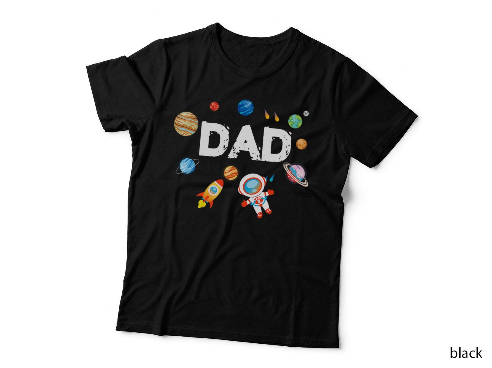 Space Dad Outer Space Crew Astronaut T-Shirt, Space Exploration Theme