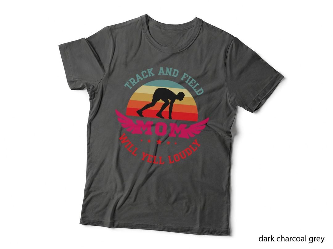 Track and Field Mom T-Shirt, Vintage Retro Style, Sports Mom Gift