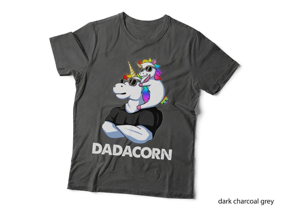 Unicorn Dad and Baby T-Shirt, Funny Dadacorn Design, Father's Day Gift