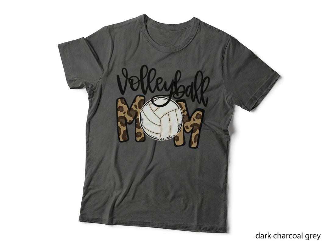 Volleyball Mom Leopard Funny Ball Mom Mother's Day T-Shirt