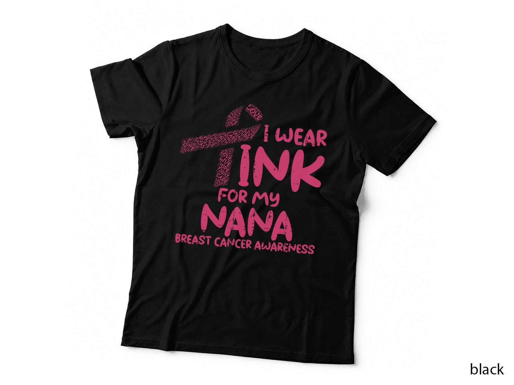 Wear Pink for My Nana Breast Cancer Awareness Grandma T-Shirt