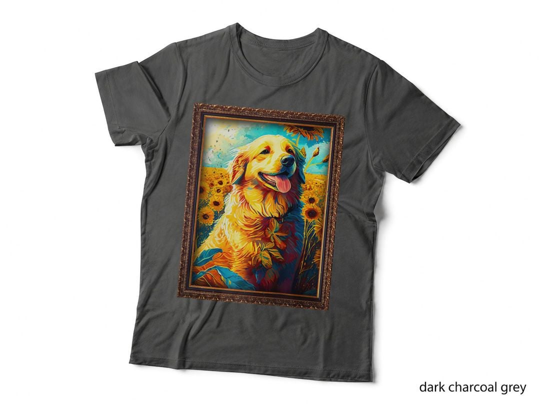 Australian Retriever Painting Sunflower Flower Mom Women Flo T-Shirt