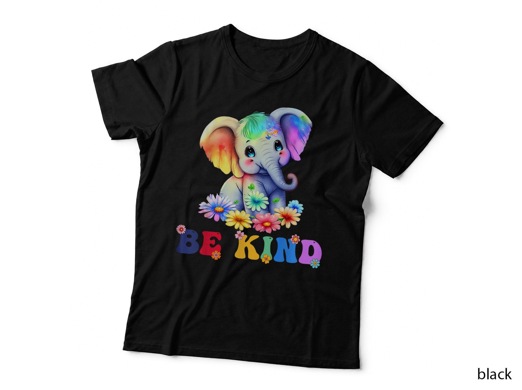 Be Kind Cute Elephant Mom Kids Kindness Graphic T-Shirt