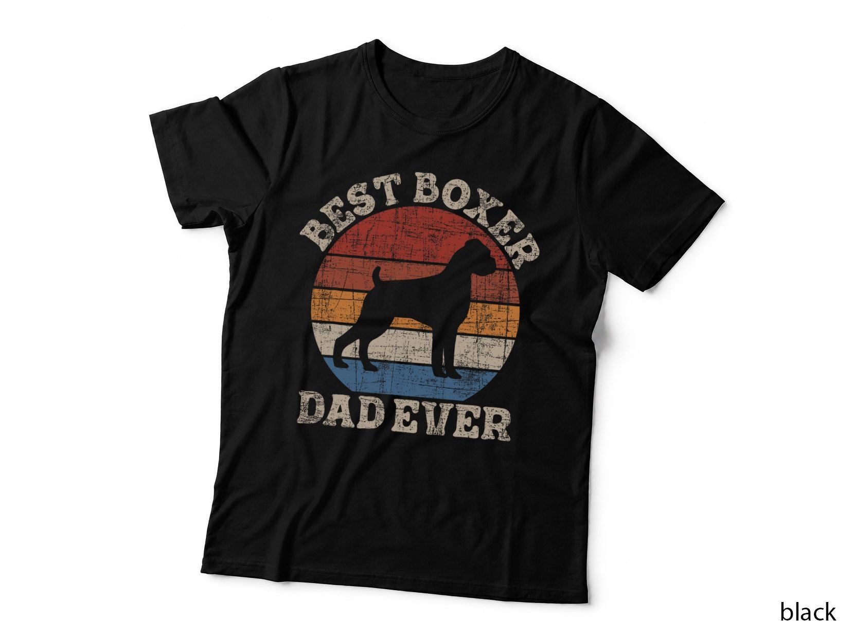 Best Boxer Dad Ever - Retro Vintage Animal Whisperer Puppy T-Shirt