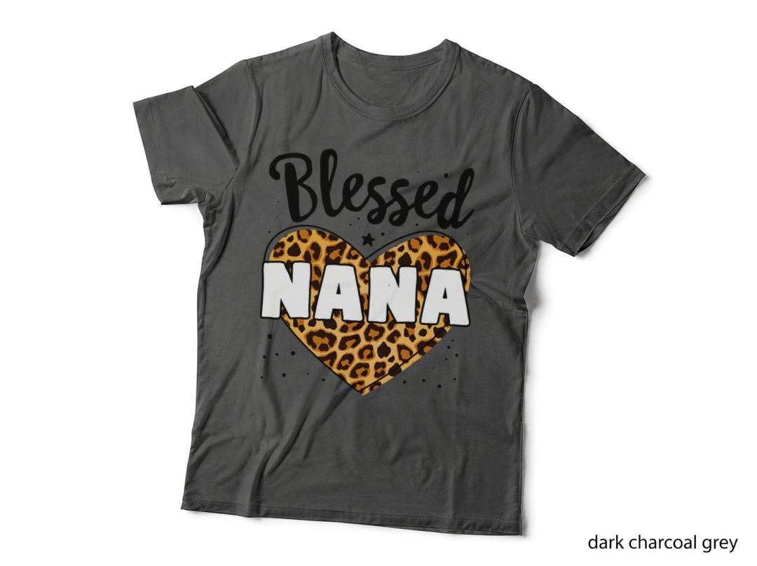 Blessed Nana Leopard Print Nana Mother's Day Grandma Mama T-Shirt