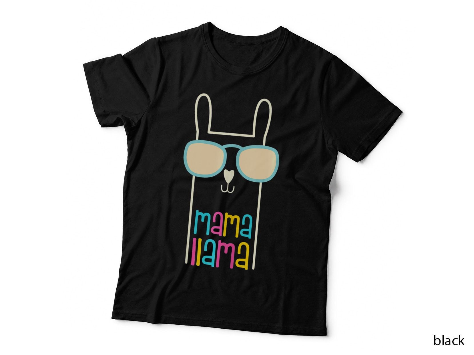 Cute Llama Sunglasses Alpaca Mama Llama Morrs Day T-Shirt