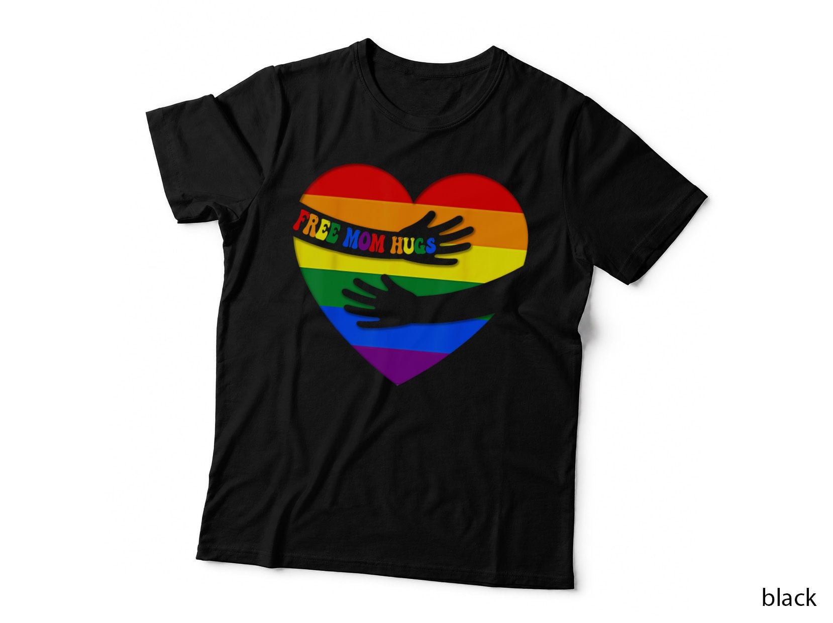 Free Mom Hugs Shirt Rainbow Pride Month LGBT Flag T-Shirt
