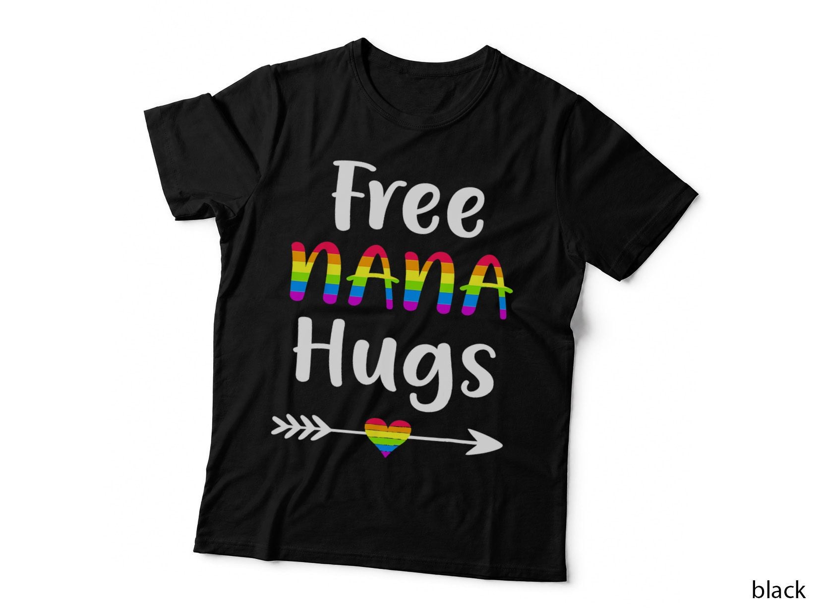 Free Nana Hugs Gay Pride Month LGBT T-Shirt