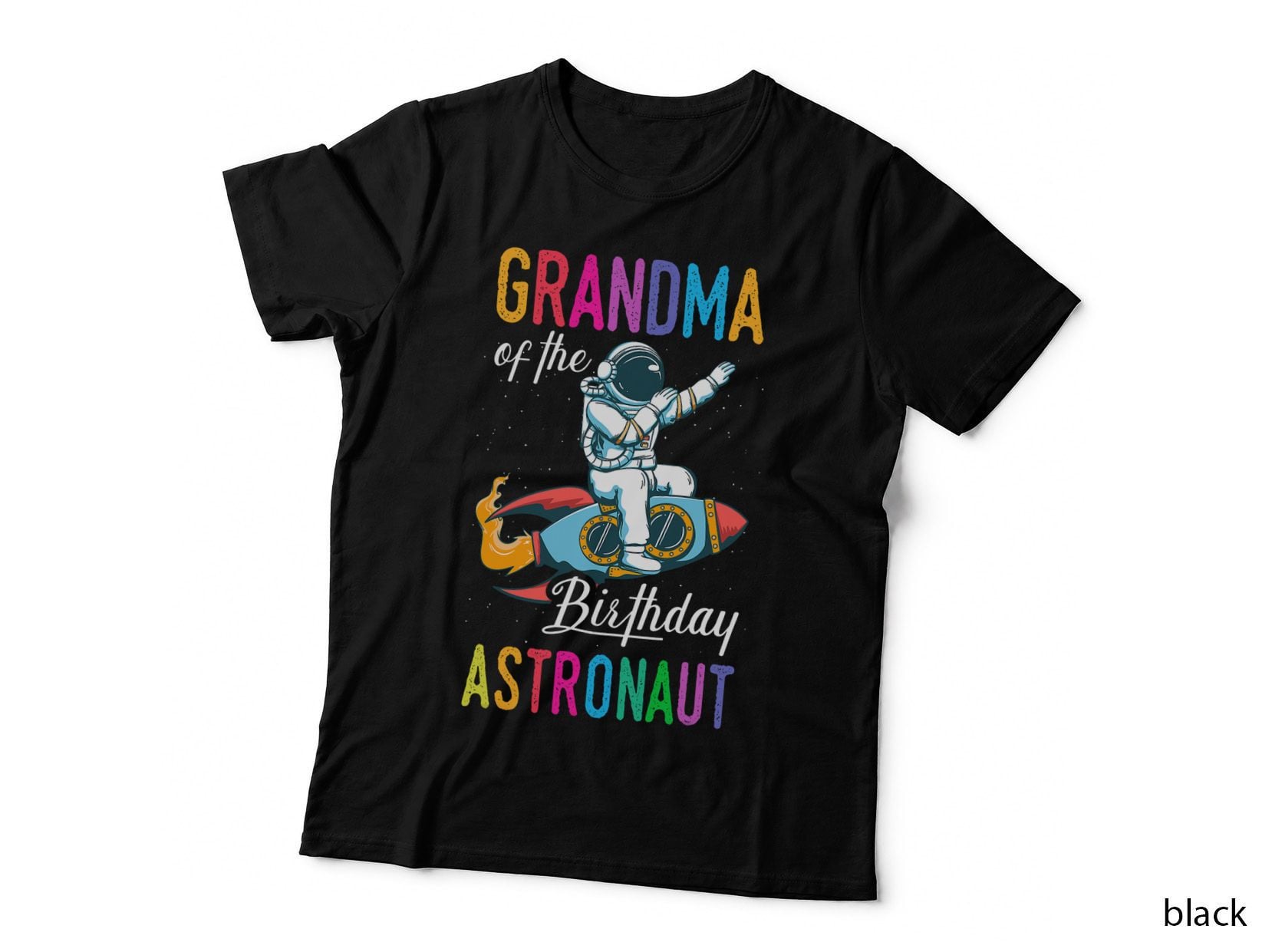 Grandma of the Birthday Astronaut Space Birthday Party T-Shirt