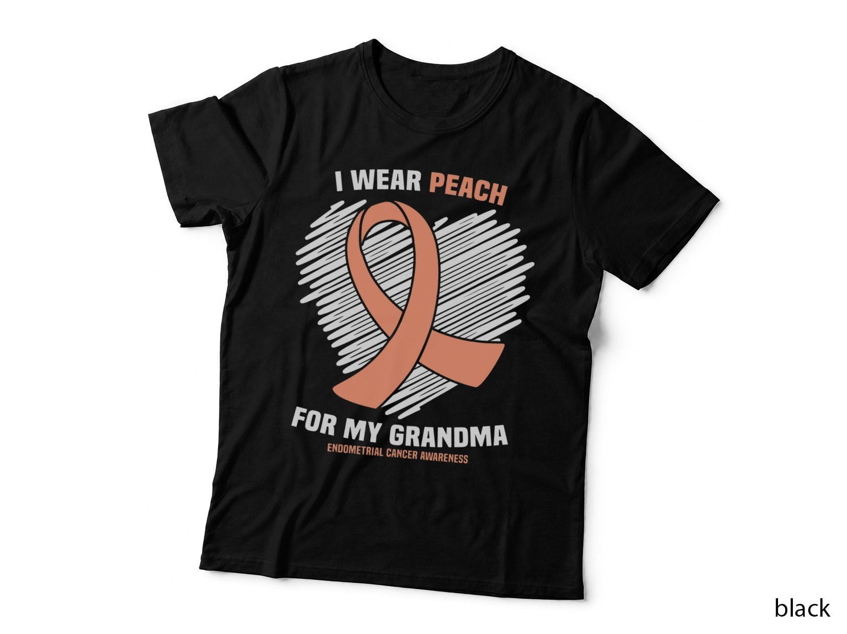 I Wear Peach for My Grandma Endometrial Cancer Awareness T-Shirt