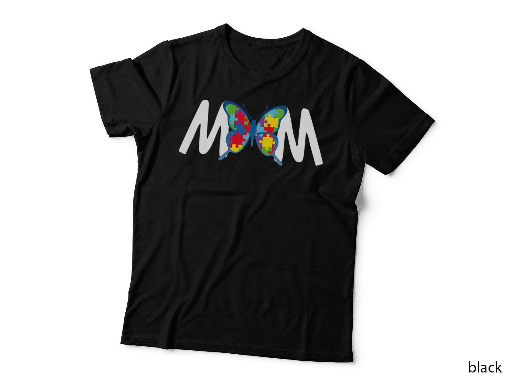Mama Autism Mom Puzzles Butterfly Autism Awareness Mom T-Shirt