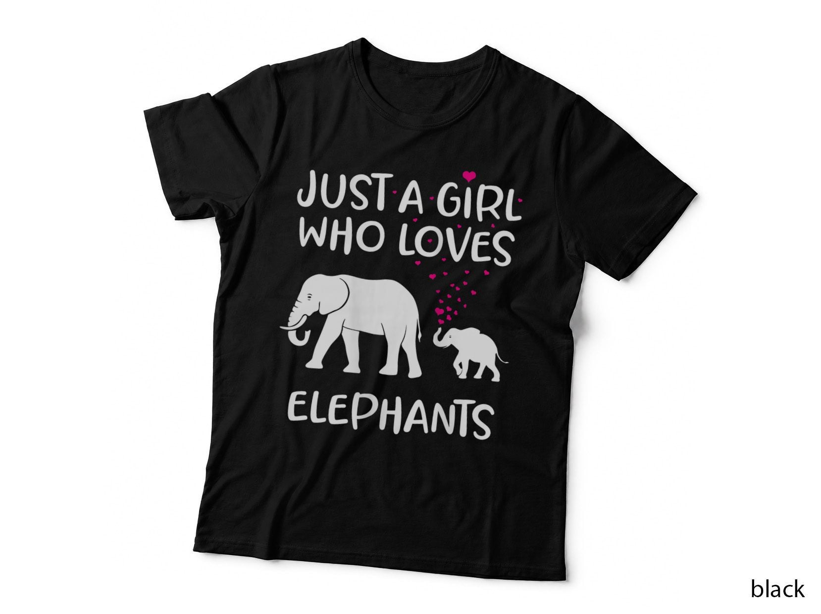 Mama Baby Elephant Print - Just a Girl Who Loves Elephants, T-Shirt