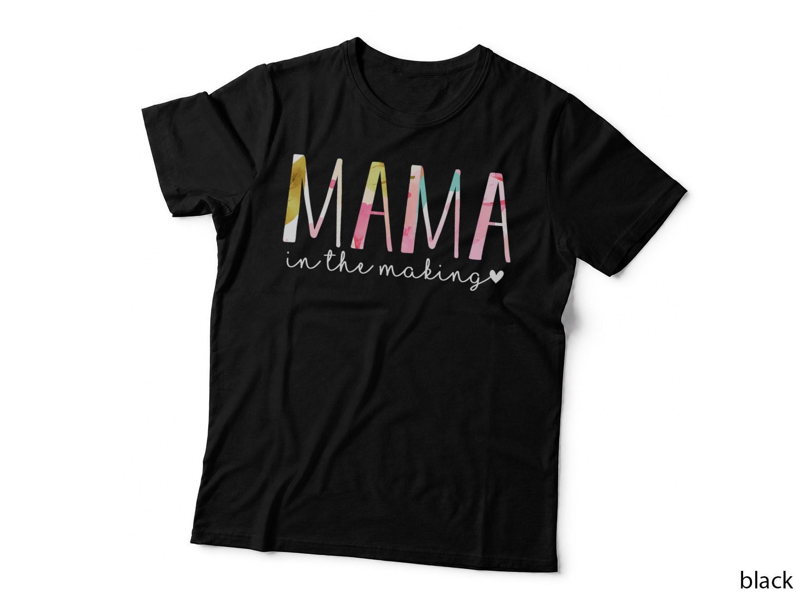 Mama in the Making Cute Floral Design Pregnancy Announcement T-Shirt