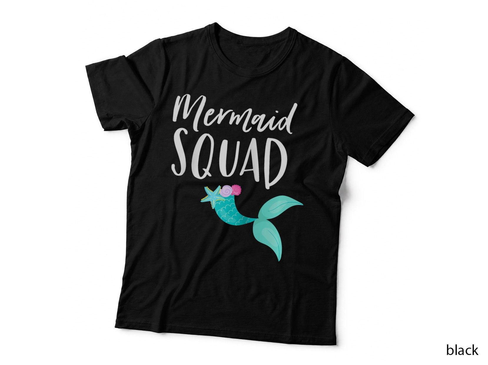 Mermaid Squad Birthday Squad for Party Mom Mama Girl T-Shirt