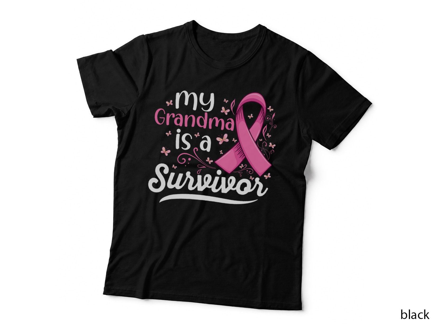 My Grandma Is a Survivor Support Breast Cancer Awareness T-Shirt