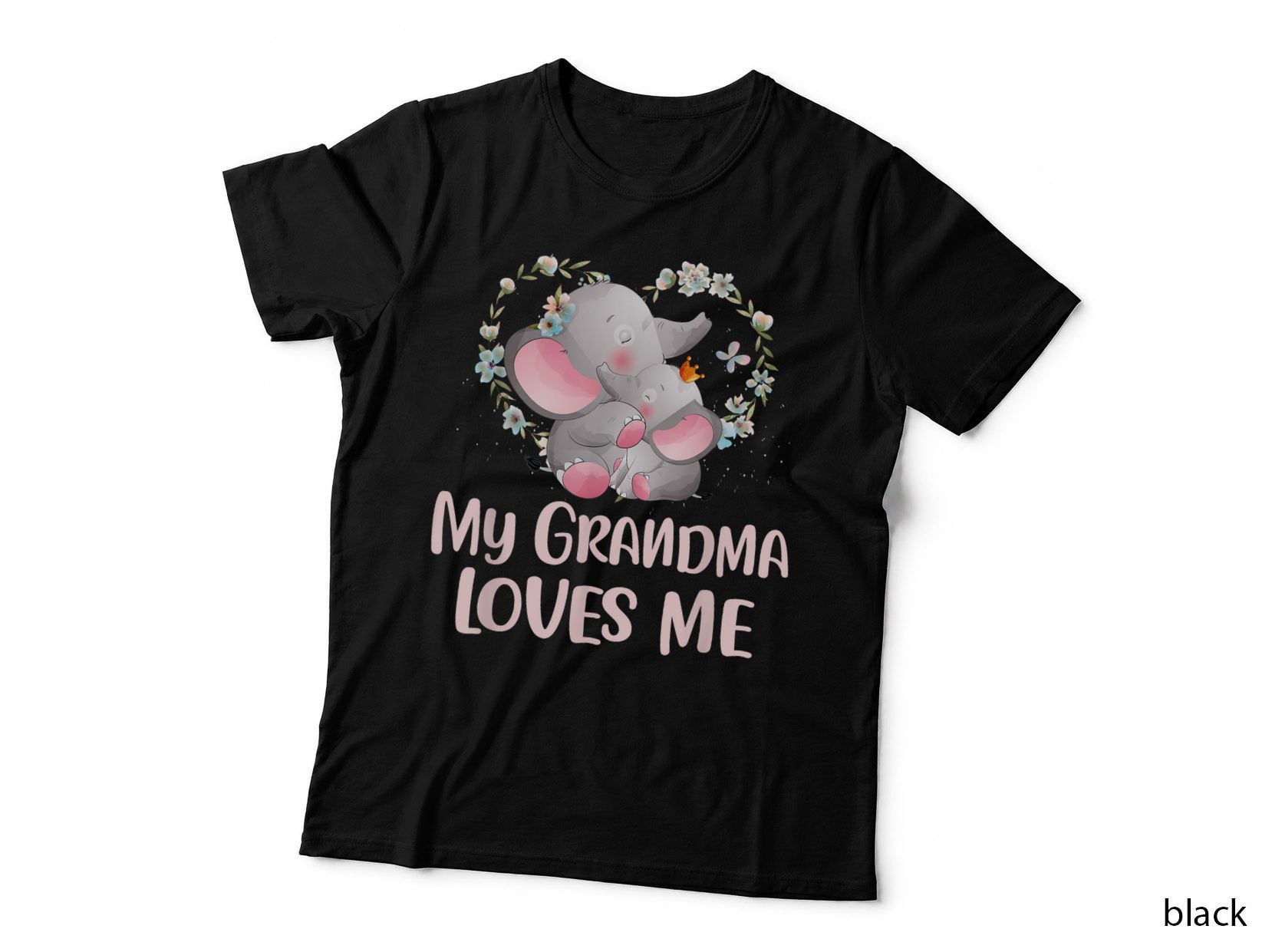 My Grandma Loves Me Cute Elephant Boy Girl Mothers Day T-Shirt