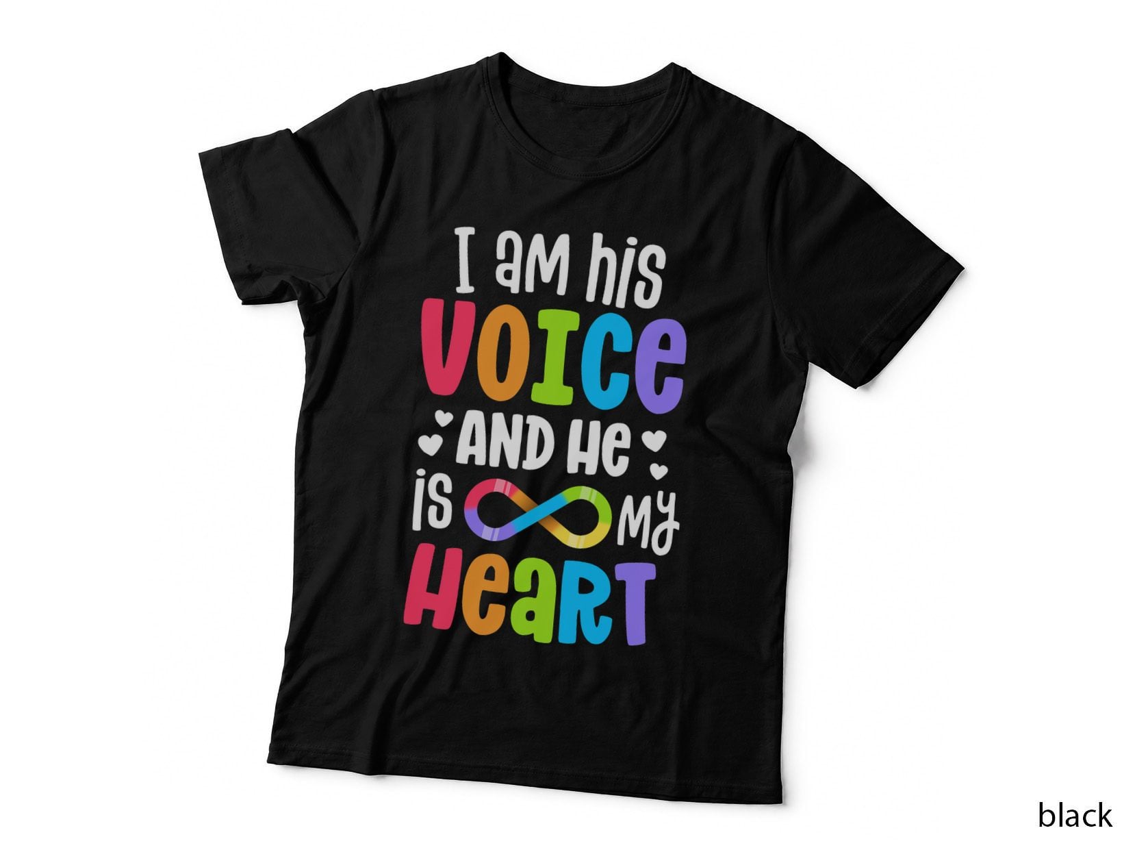 Nonverbal Autism Autistic Mom Acceptance I Am His Voice T-Shirt