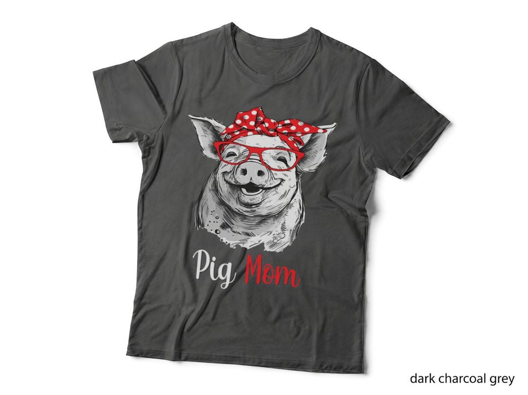 Pig Mom T-Shirt, Mommy Style, Pet Lover Apparel