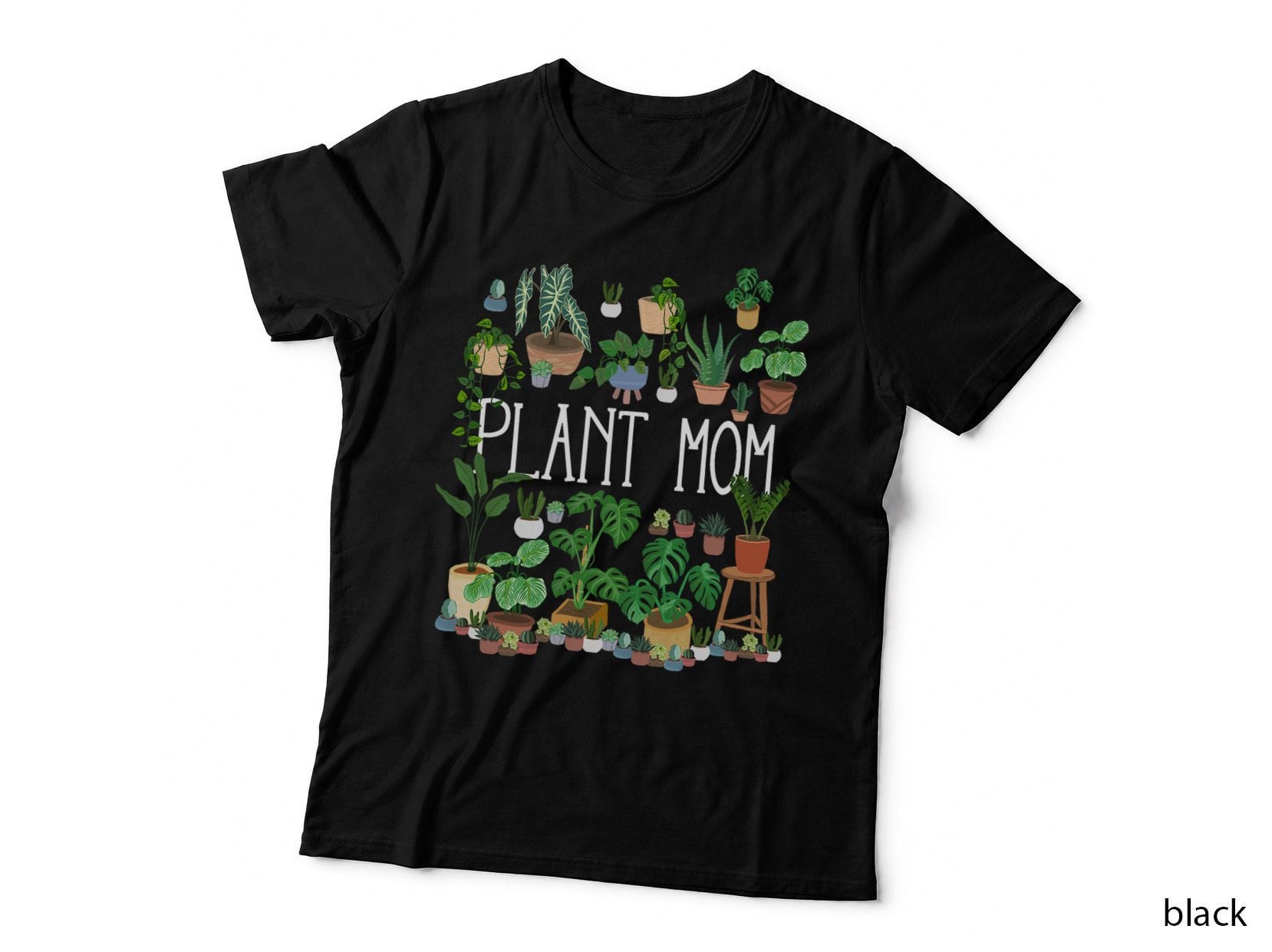 Plant Mom Tee, Houseplant Monstera Succulent Cactus Botanical Mama