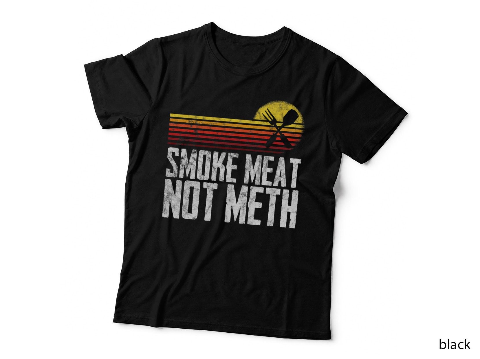 Smoke Meat Not Meth Grilled BBQ Dad Brisket Grilling T-Shirt