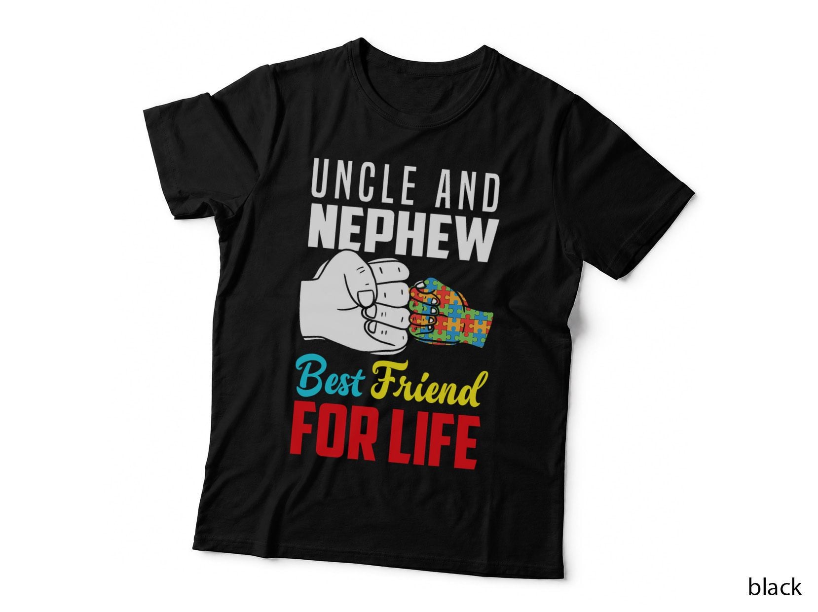 Uncle and Nephew Best Friend for Life Autistic Autism Uncle T-Shirt