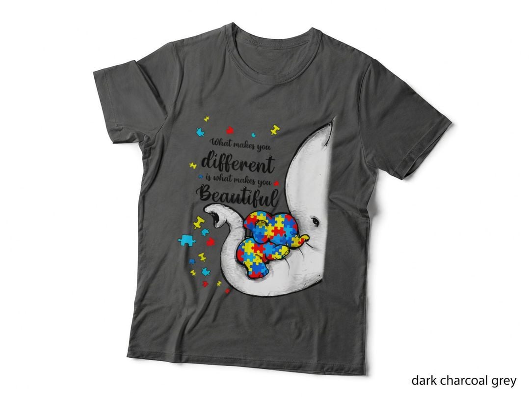 What Makes You Different Autism Child Elephant Mom Awareness T-Shirt