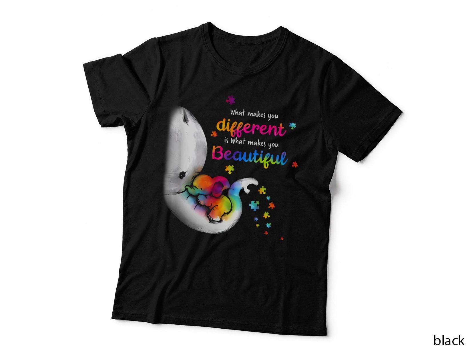 What Makes You Different Elephant Mom Autism Child Awareness T-Shirt