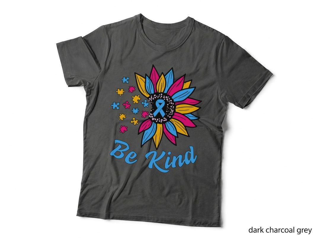 Be Kind Autism Awareness Sunflower Autism Mom Women Kids T-Shirt