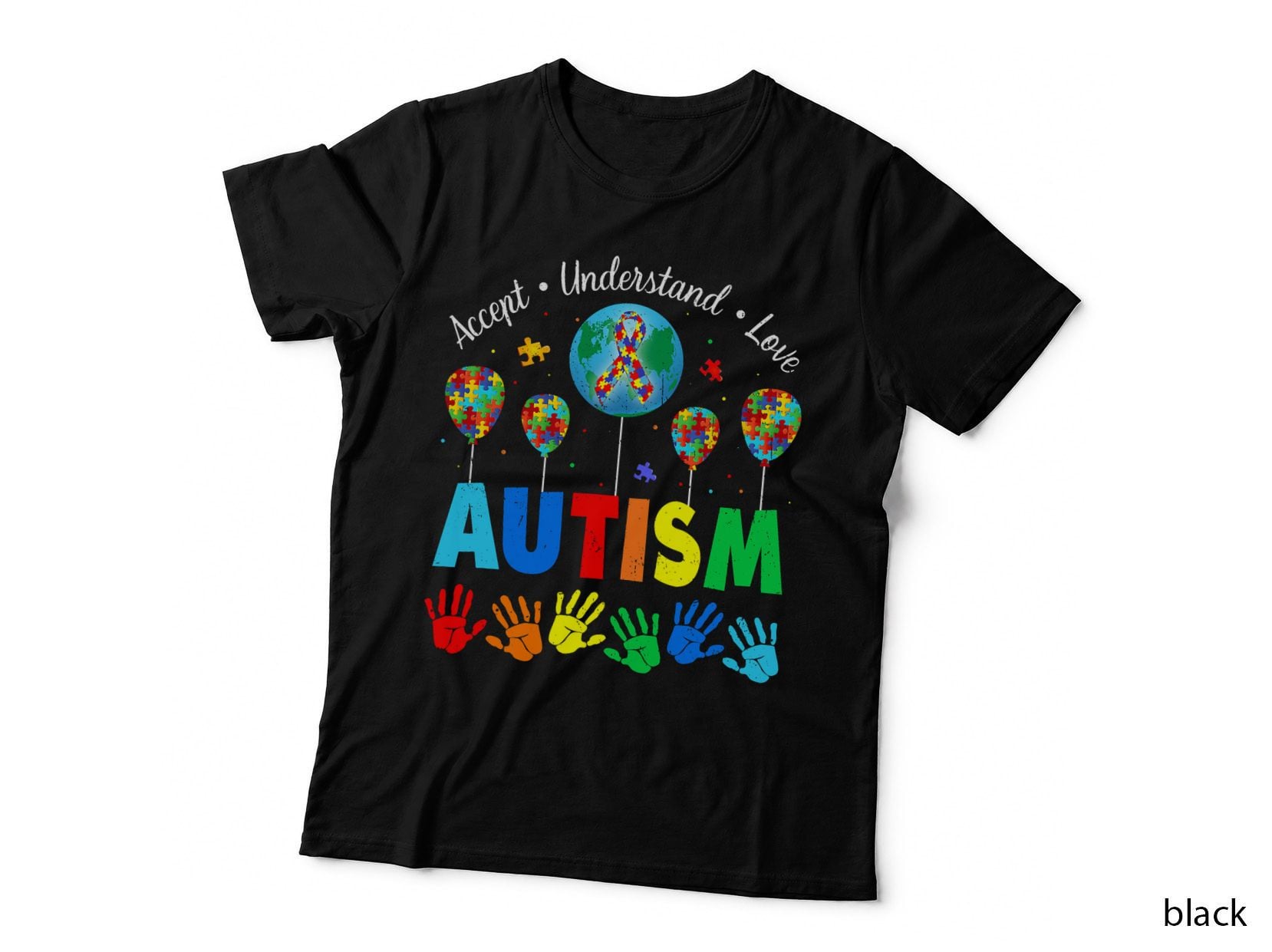 Earth Autism Accept Understand Love Autism Awareness Mom Kid T-Shirt