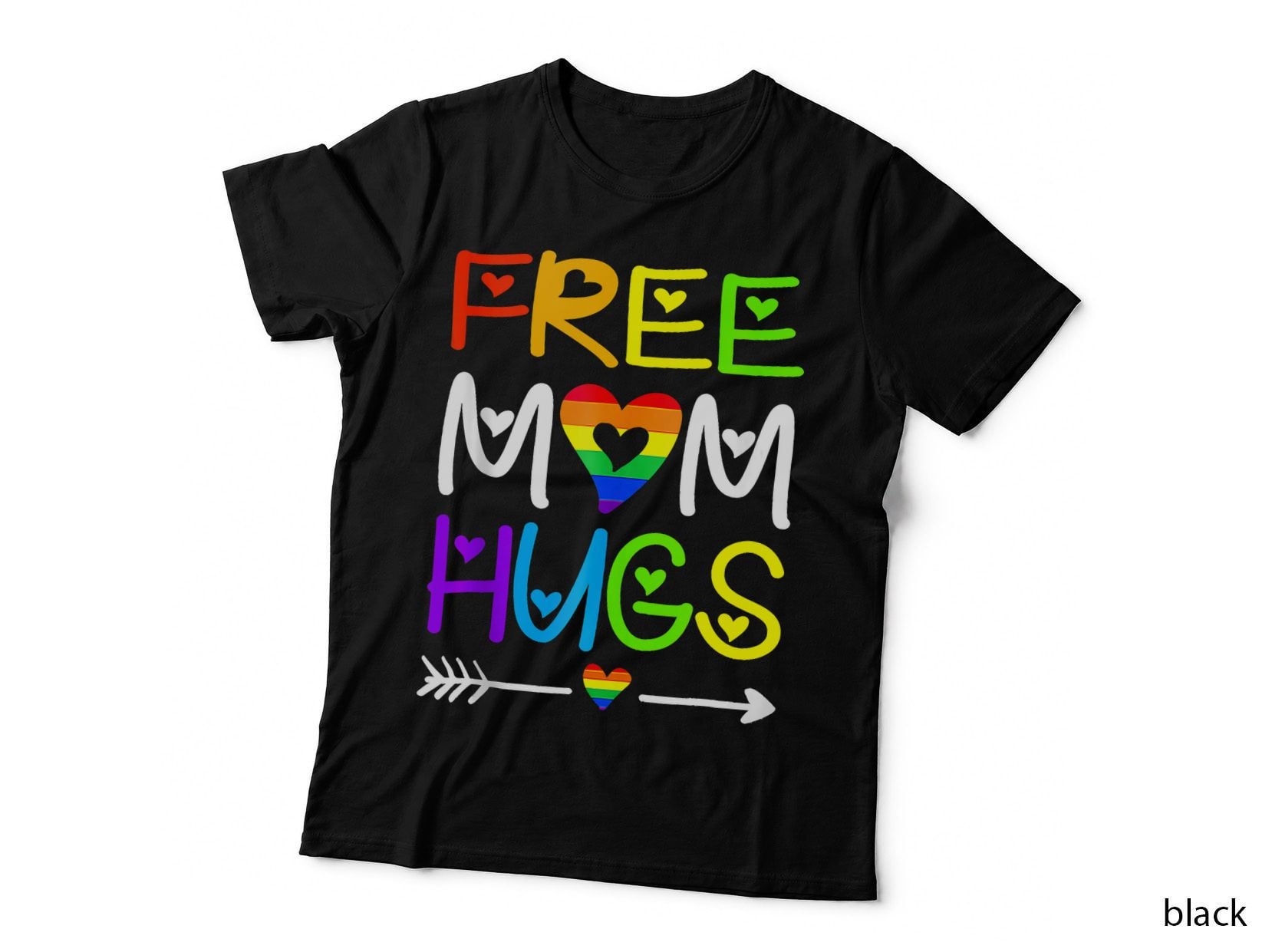 Free Mom Hugs T, Free Mom Hugs Rainbow Gay Pride T-Shirt