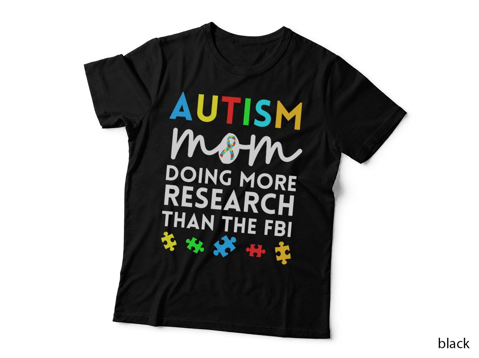 Funny Autism Mom Doing More Research for Autistic Awareness T-Shirt