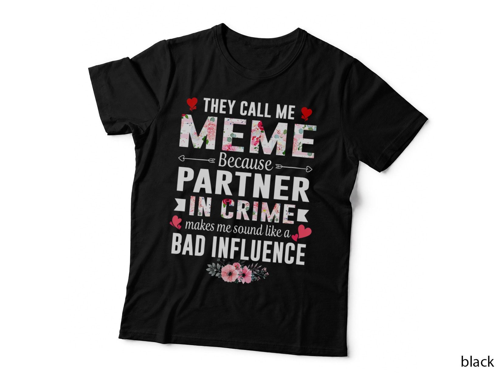Funny Grandma Gifts Meme Partner in Crime T-Shirt