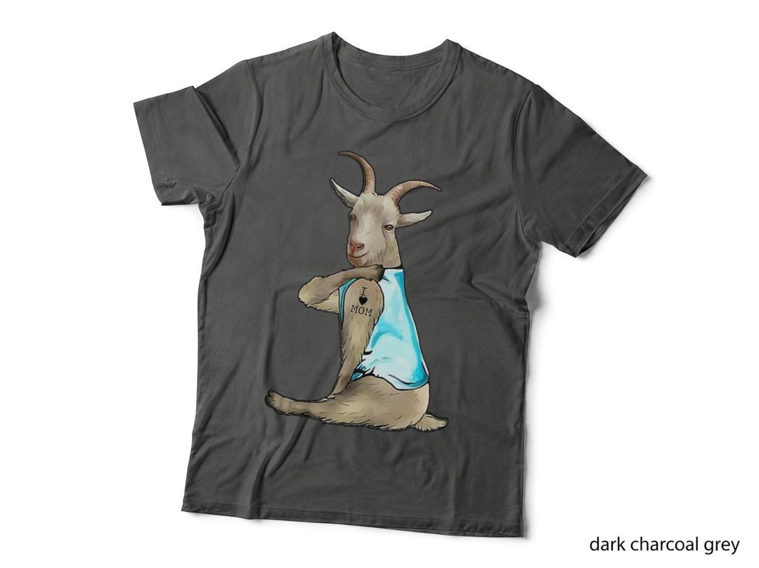 Goat Mom I Love My Goat Tattoo, Animal Lover Mom Gift T-Shirt