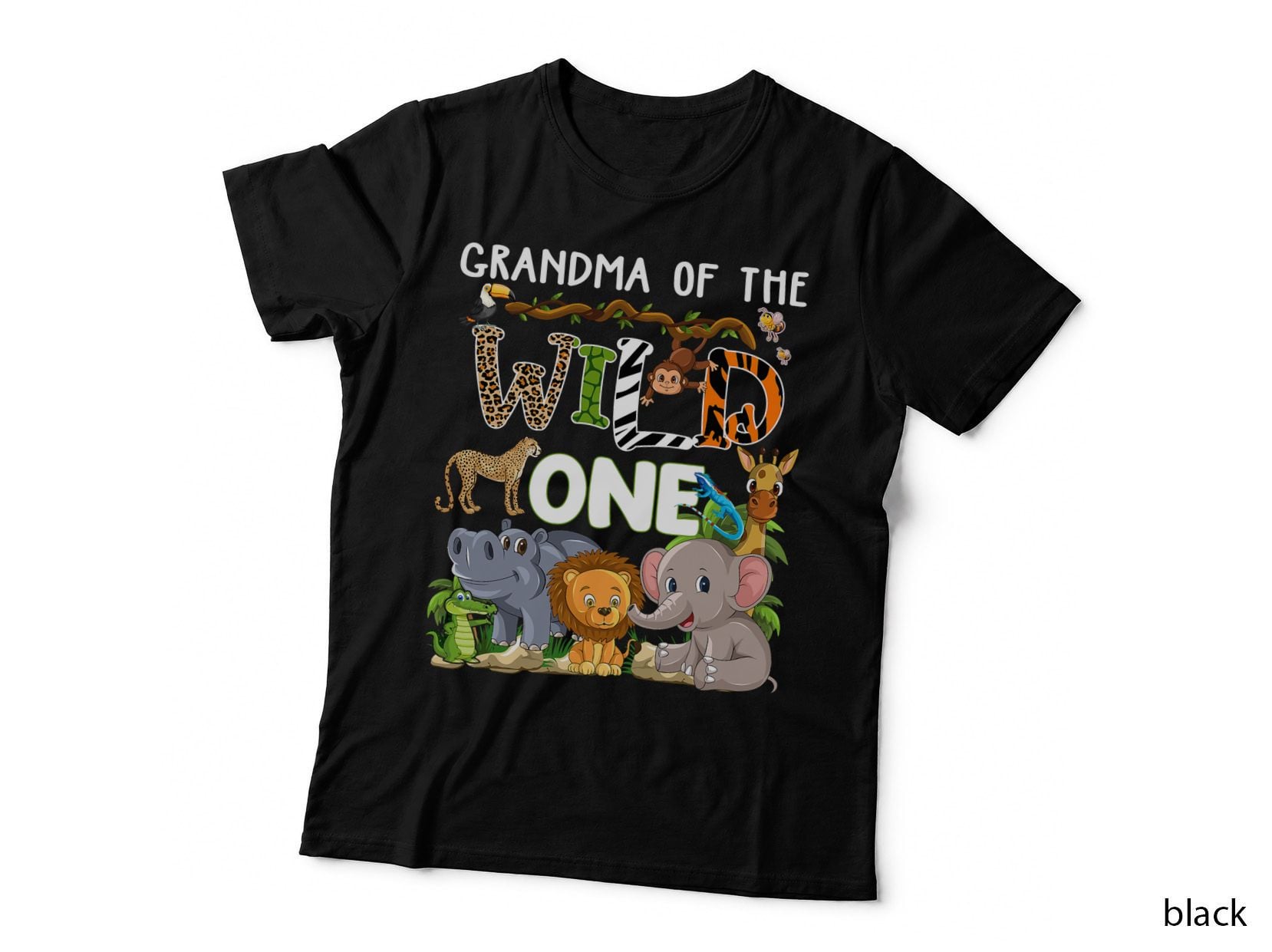 Grandma of Wild One Zoo Me Birthday Safari Jungle T-Shirt