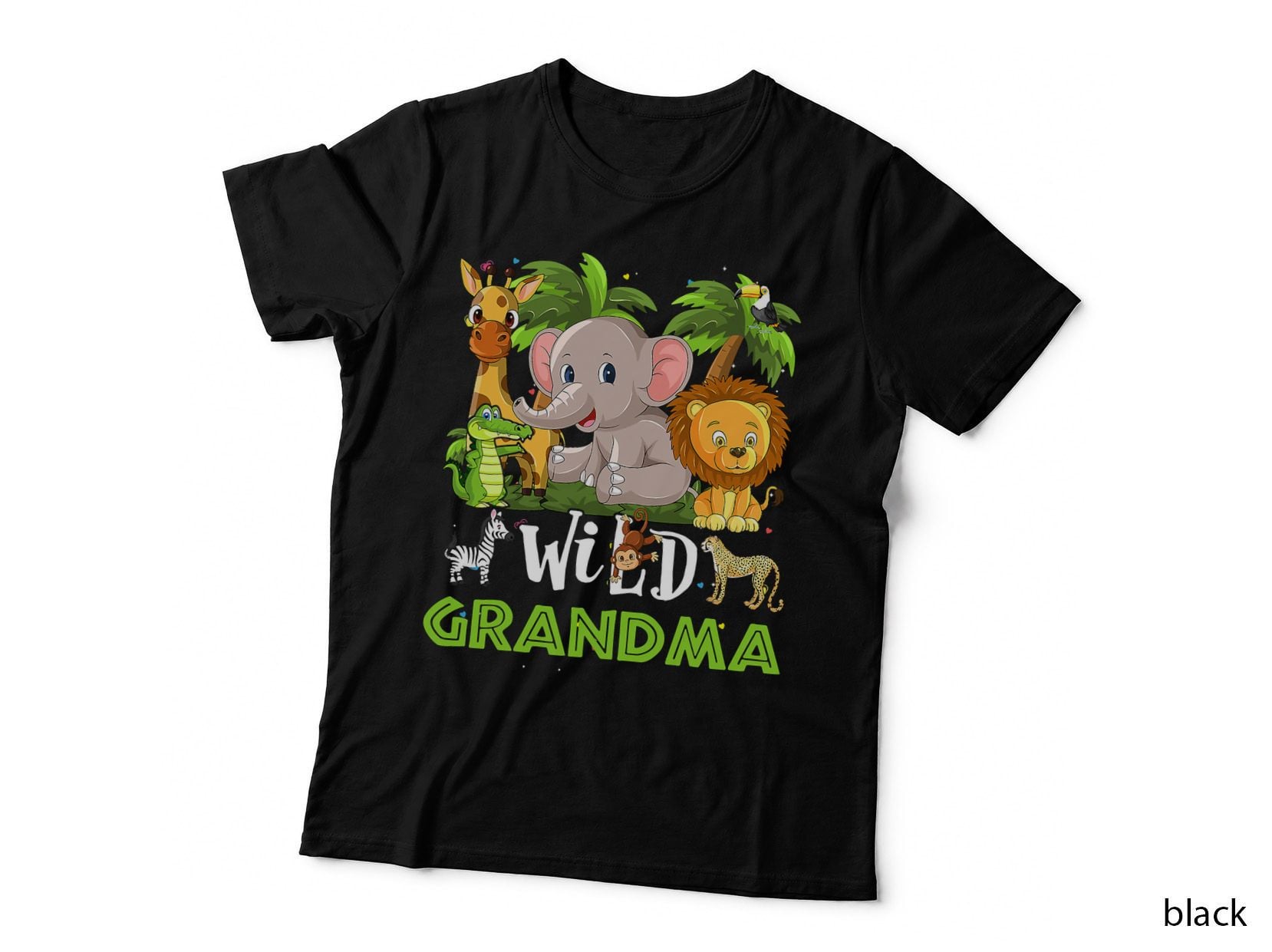 Grandma of Wild Zoo Birthday Safari Jungle Animal T-Shirt