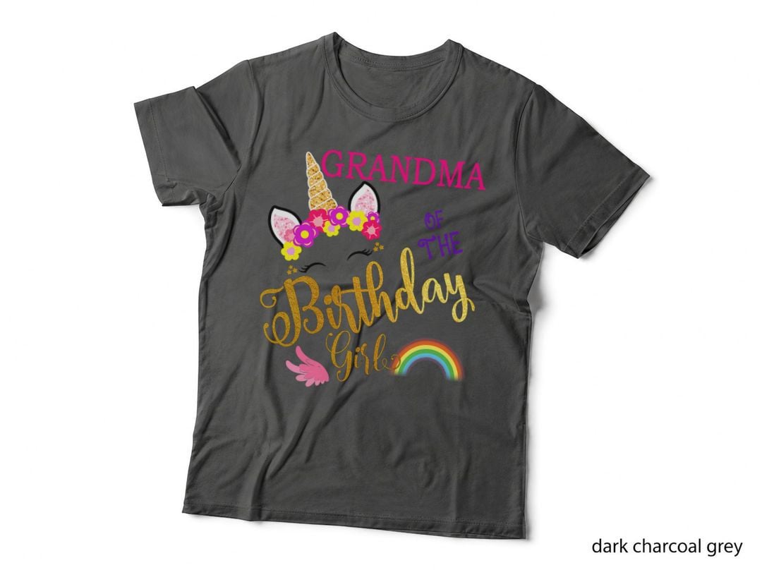 Grandma of the Birthday Granny Mom Unicorn First Birthday T-Shirt