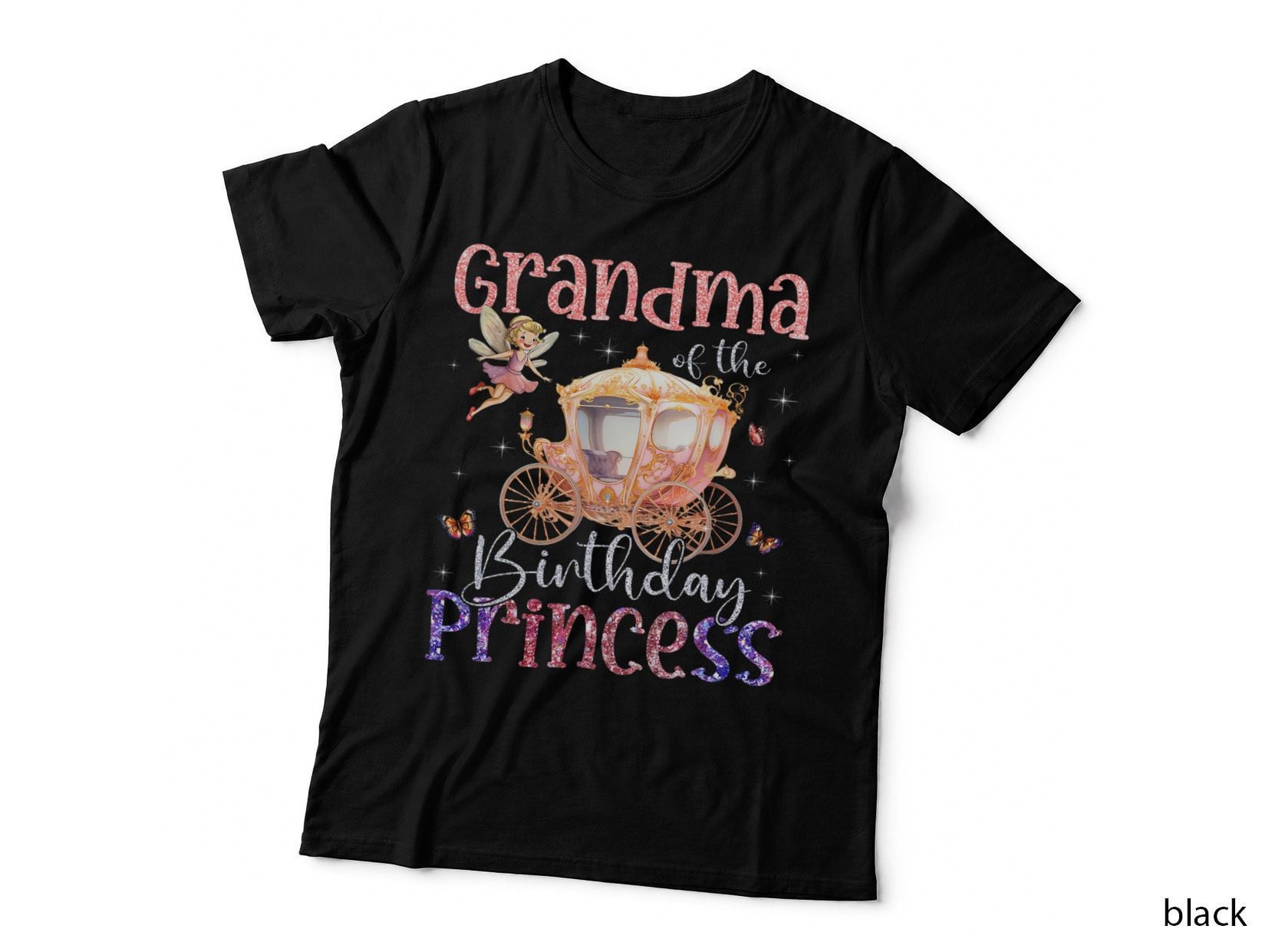 Grandma of the Birthday Princess Fairy Theme Family Magical T-Shirt