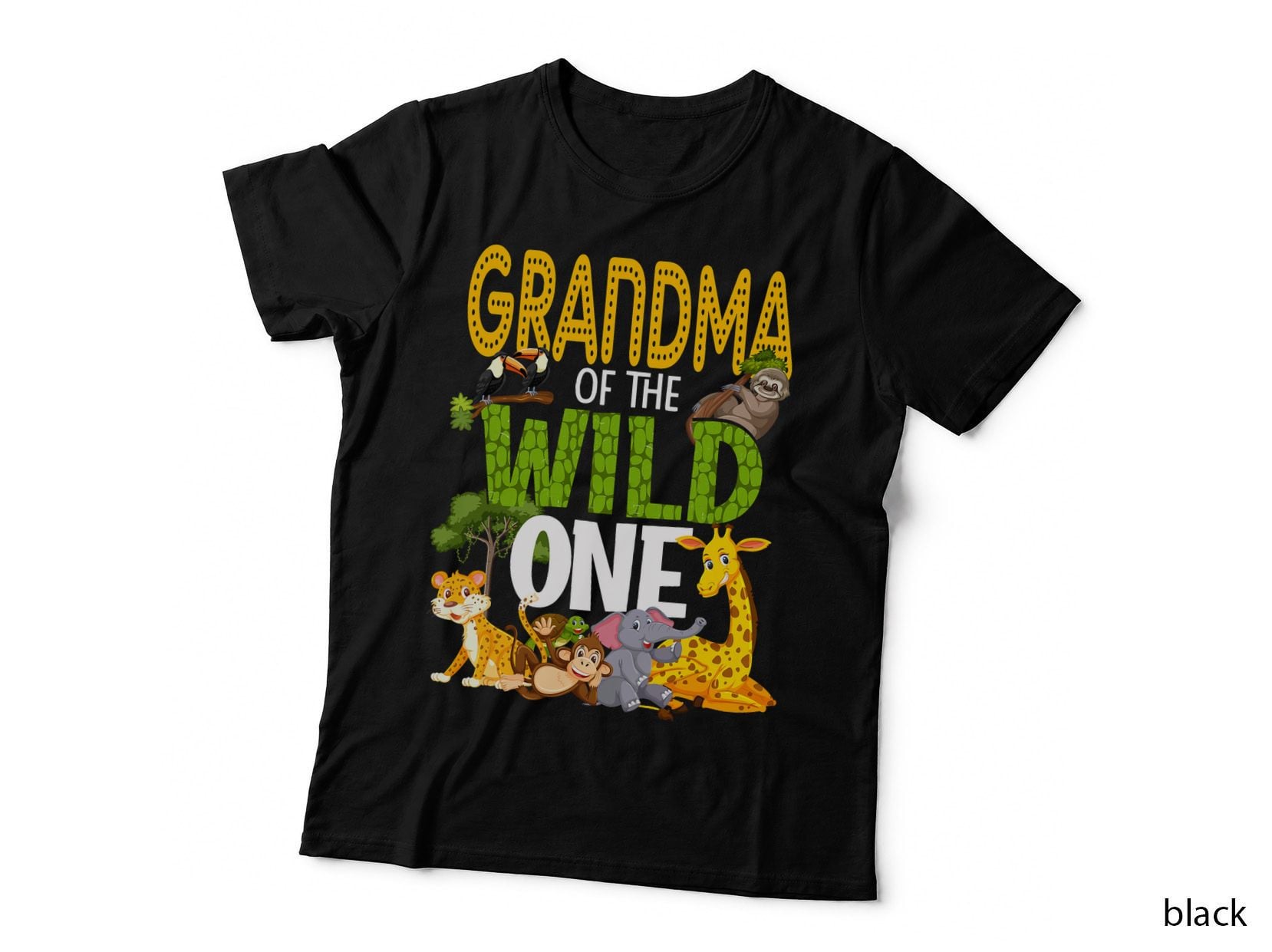 Grandma of the Wild One Funny Animal Zoo Family T-Shirt