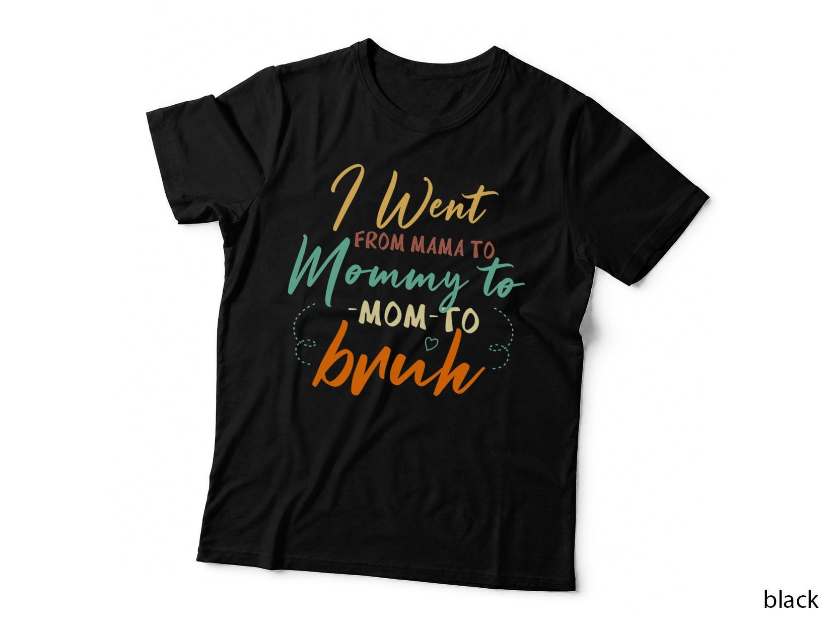 Happy Mothers Day I Went from Mama Mommy Mom Bruh T-Shirt