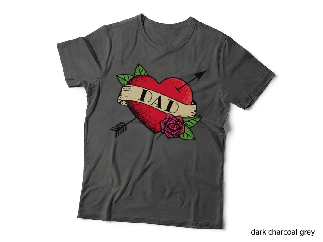 Heart Dad Tattoo T-Shirt