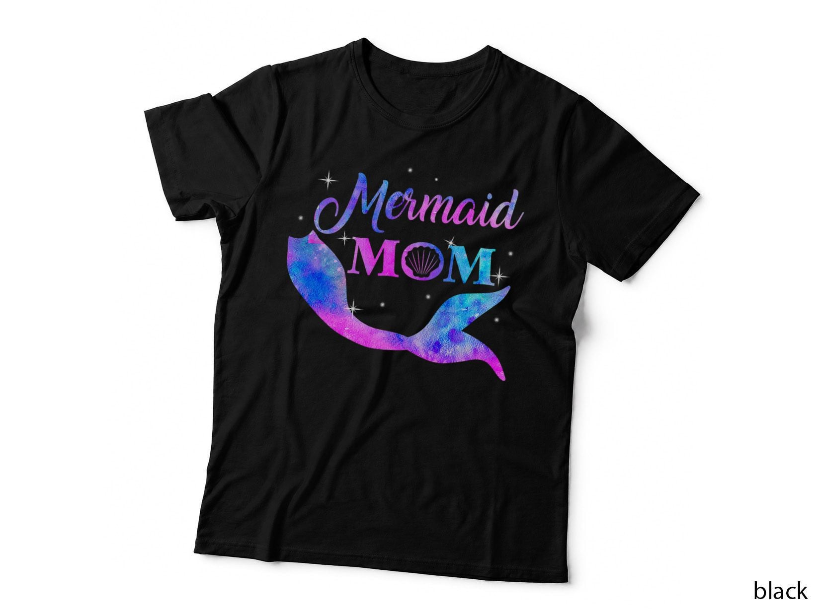 Mermaid Mom Tail Mors Day Family Matching Birthday T-Shirt