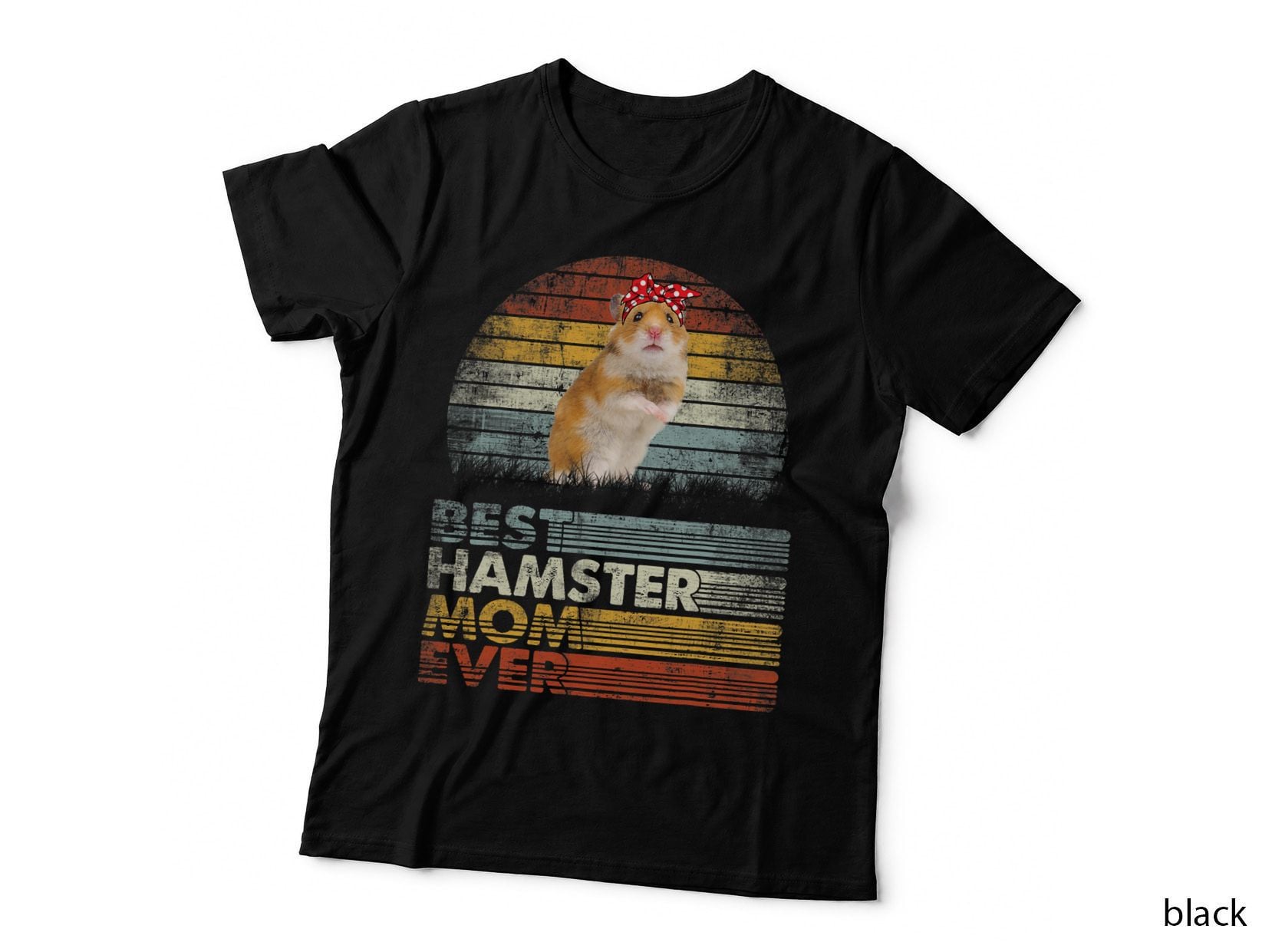 Retro Best Hamster Mom Ever Animals Hamster Lover T-Shirt