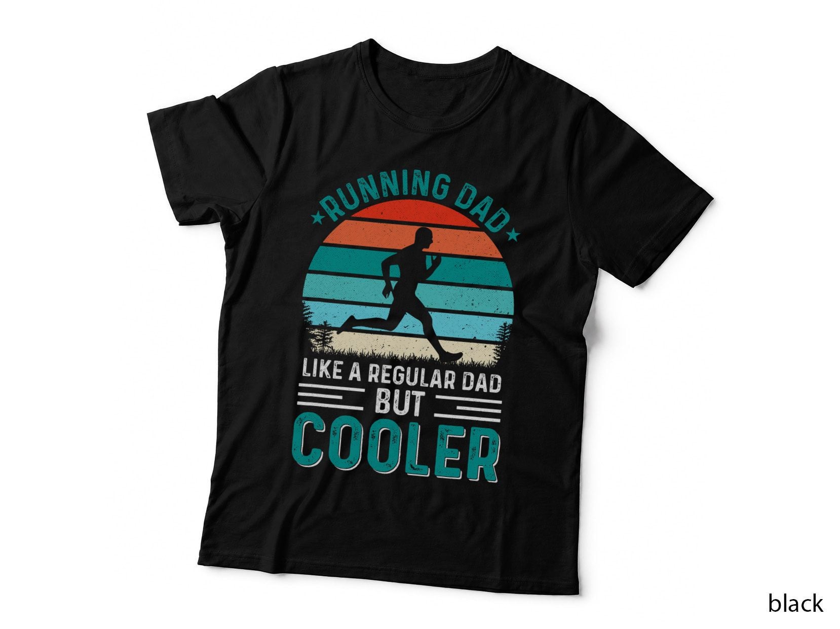 Running Dad Like Regular Dad but Cooler Funny Father's Day T-Shirt