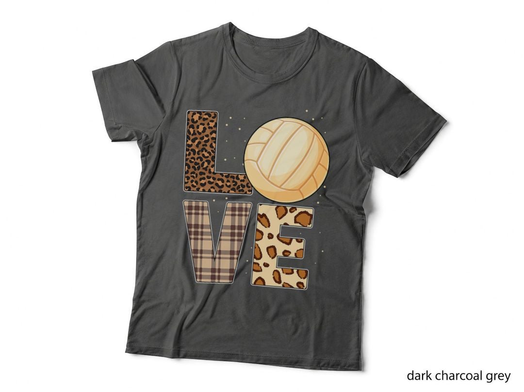 Volleyball Player Love Leopard Cheetah Volleyball Mom T-Shirt