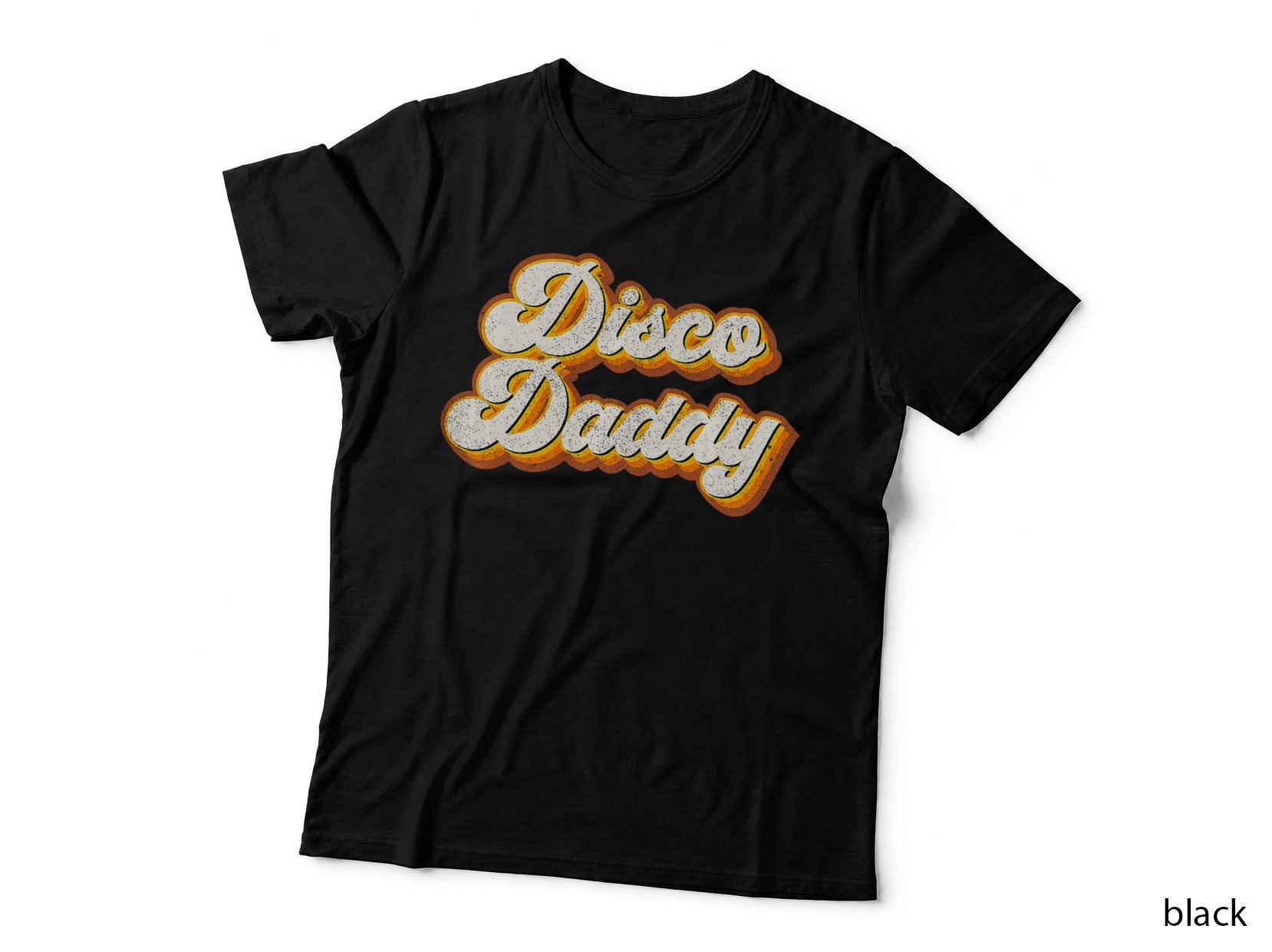 Mens Disco Daddy Retro Matching 60's 70s Party Costume Dad T-Shirt