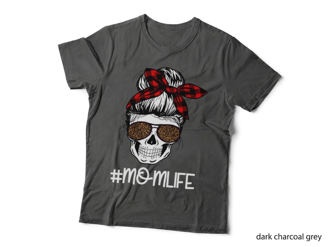 Momlife Mom Life Mama Skull Plaid Leopard Sunglasses Design Pullover Hoodie