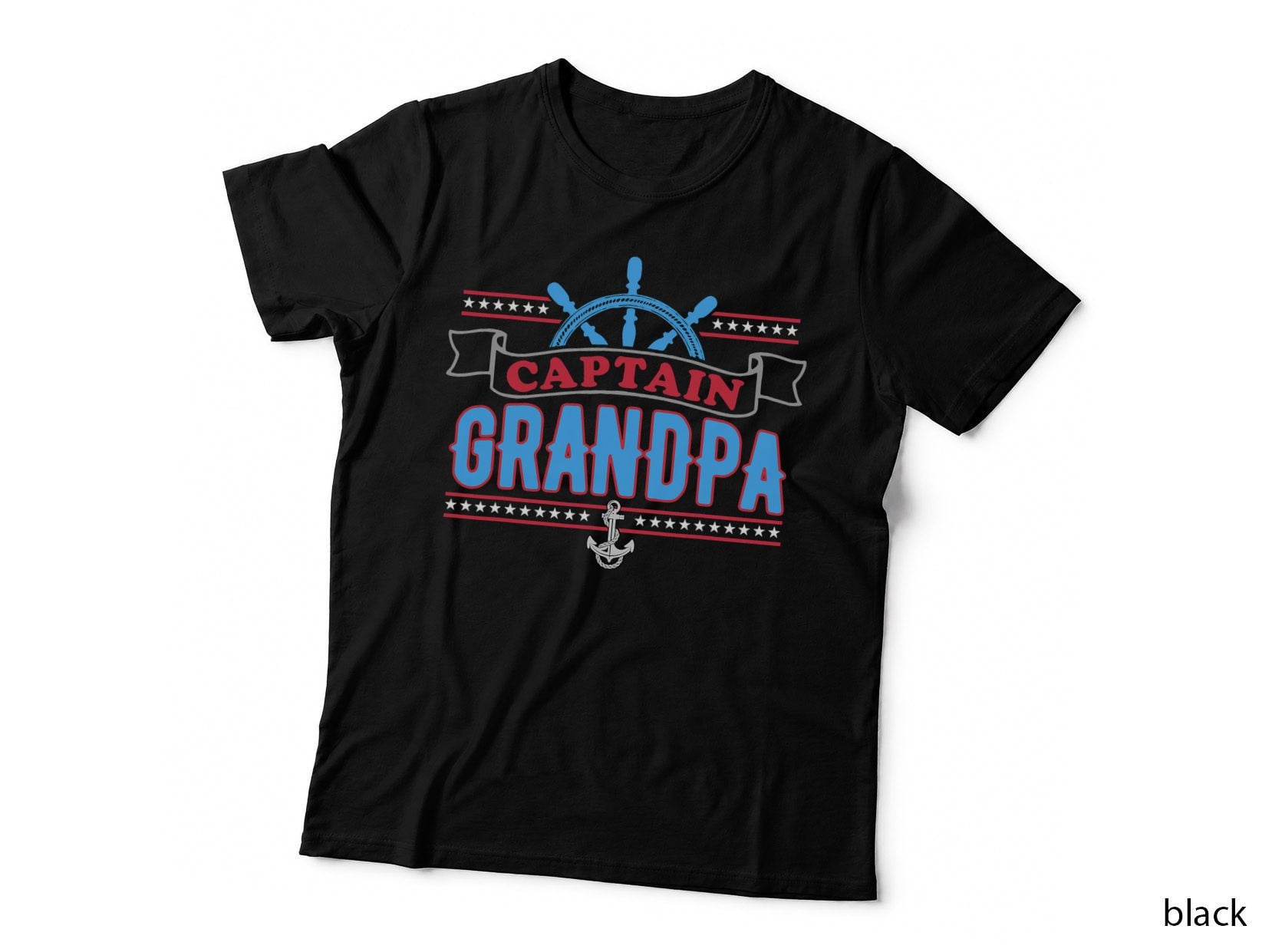 Captain Grandpa Sail Boat Lover Skipper T-Shirt