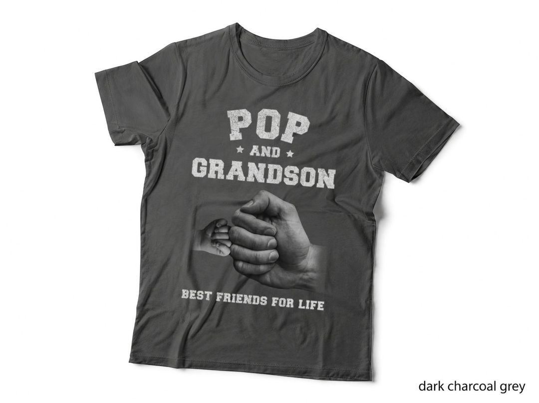 Friend Grandpa Grandson Matching Shirts, Men Fathers Day Pop T-Shirt
